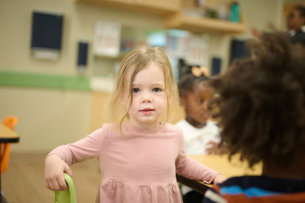preschool child sitting