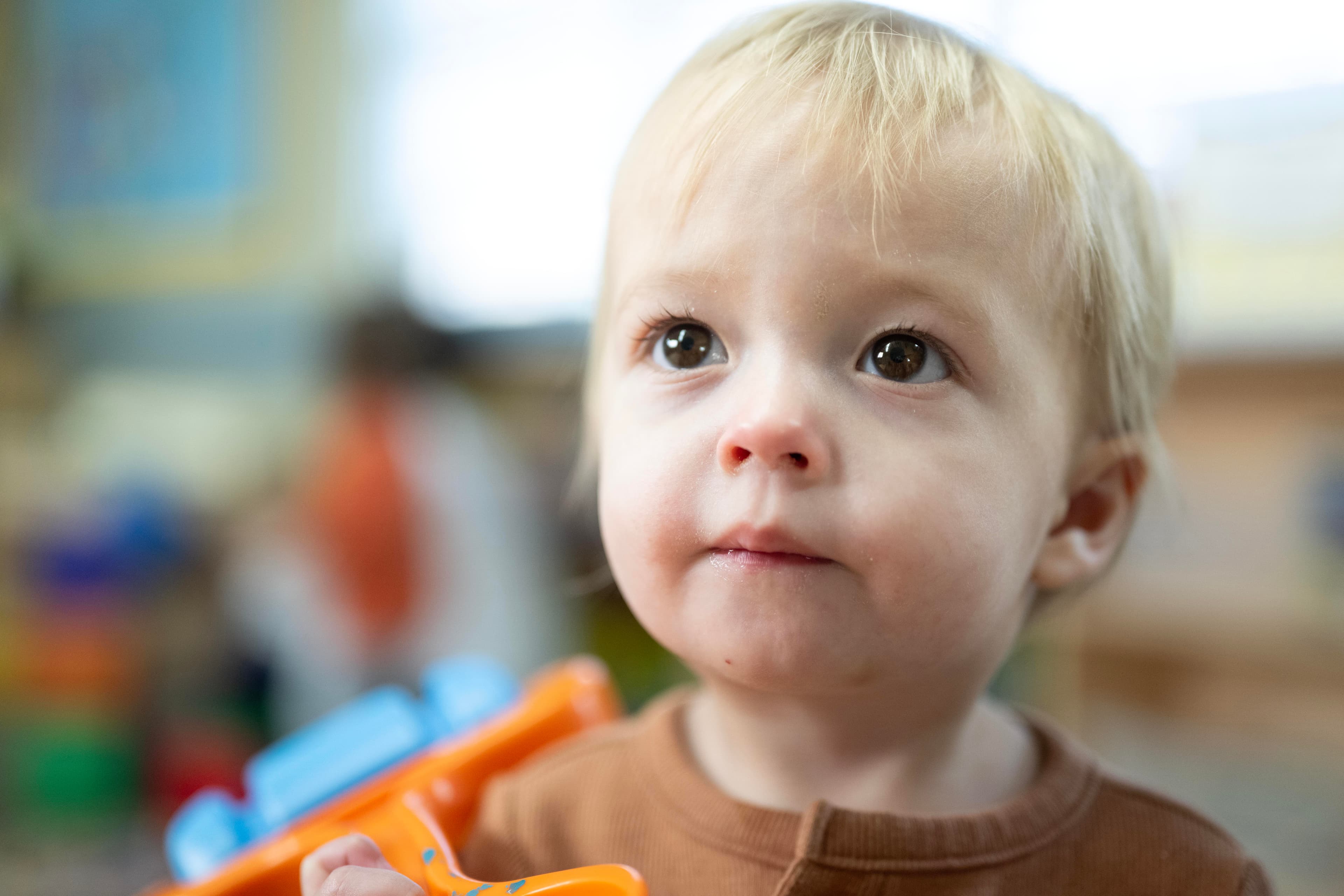 toddler smiling